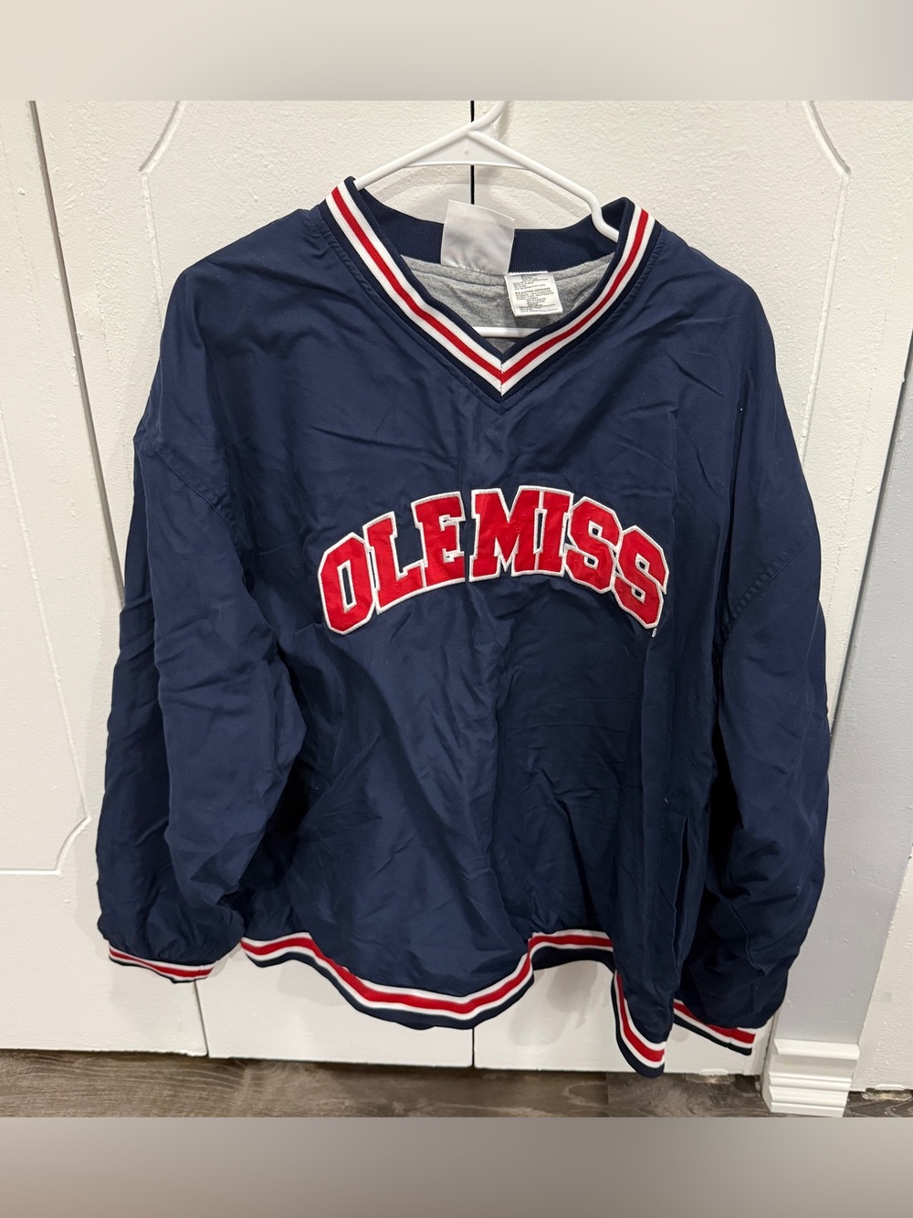 Vintage Genuine Stuff Collegiate Ole Miss Crew Neck Wind Jacket